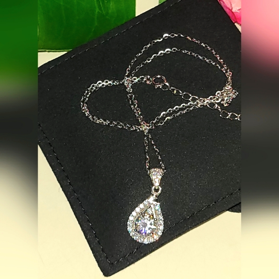 2 Ct Moissanite Pendant Necklace 925
